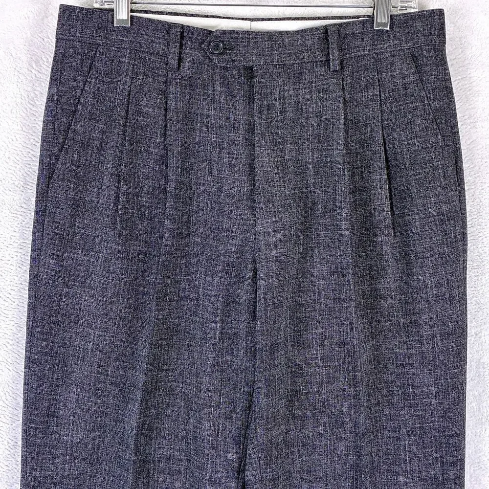 VTG Kerlan Pants 33x29 Gray Wool Double Pleated Classic Preppy Going Out 80s